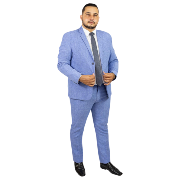 terno royal em microfibra