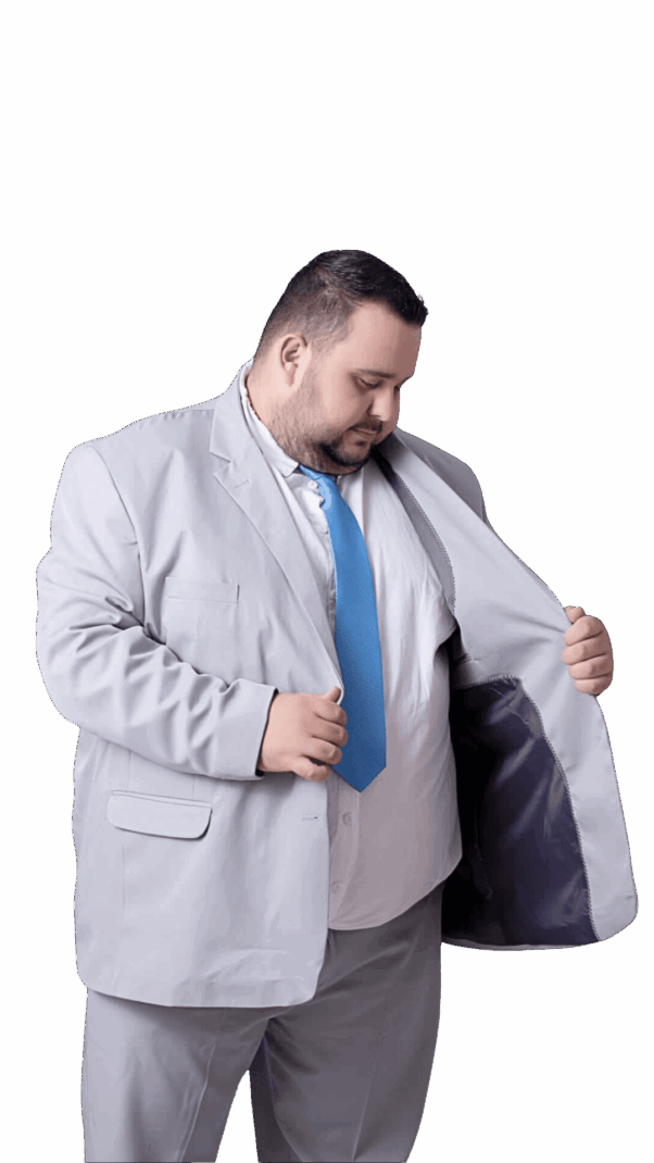 Terno Cinza Plus Size